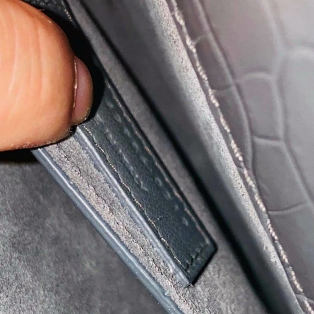 YSL SUNSET Medium Croc black Crossbody Brand New - Picture 13 of 15